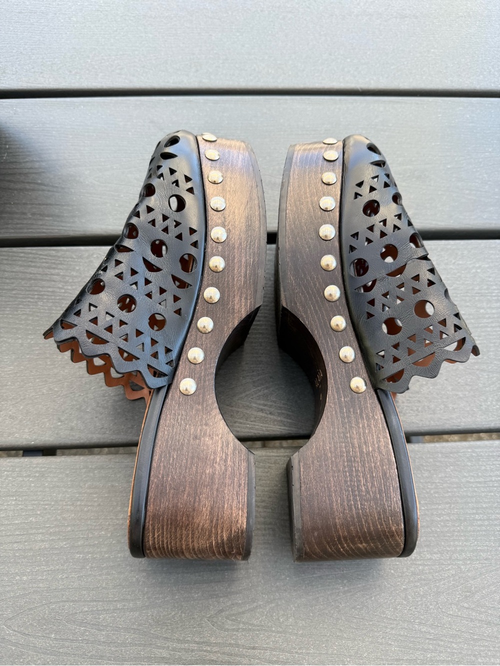 ALAÏA Black Vienne Clogs size 40 - Picture 9 of 12